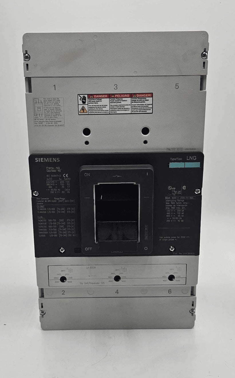 800 Amps, Siemens #LNX3B800, Circuit Breaker, 3-Pole, 600 Volts