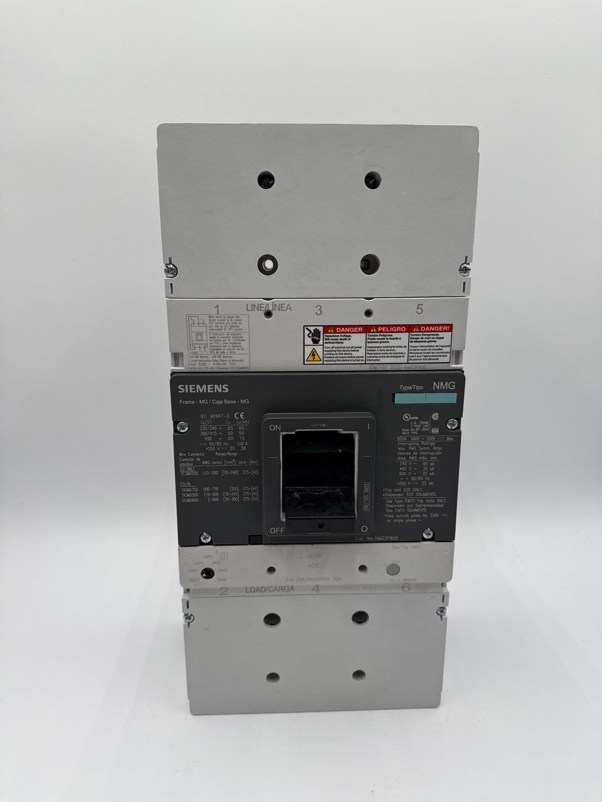 600 Amps, Siemens #NMG3B600L, Circuit Breaker, 3-Pole, 600 Volts, NEW