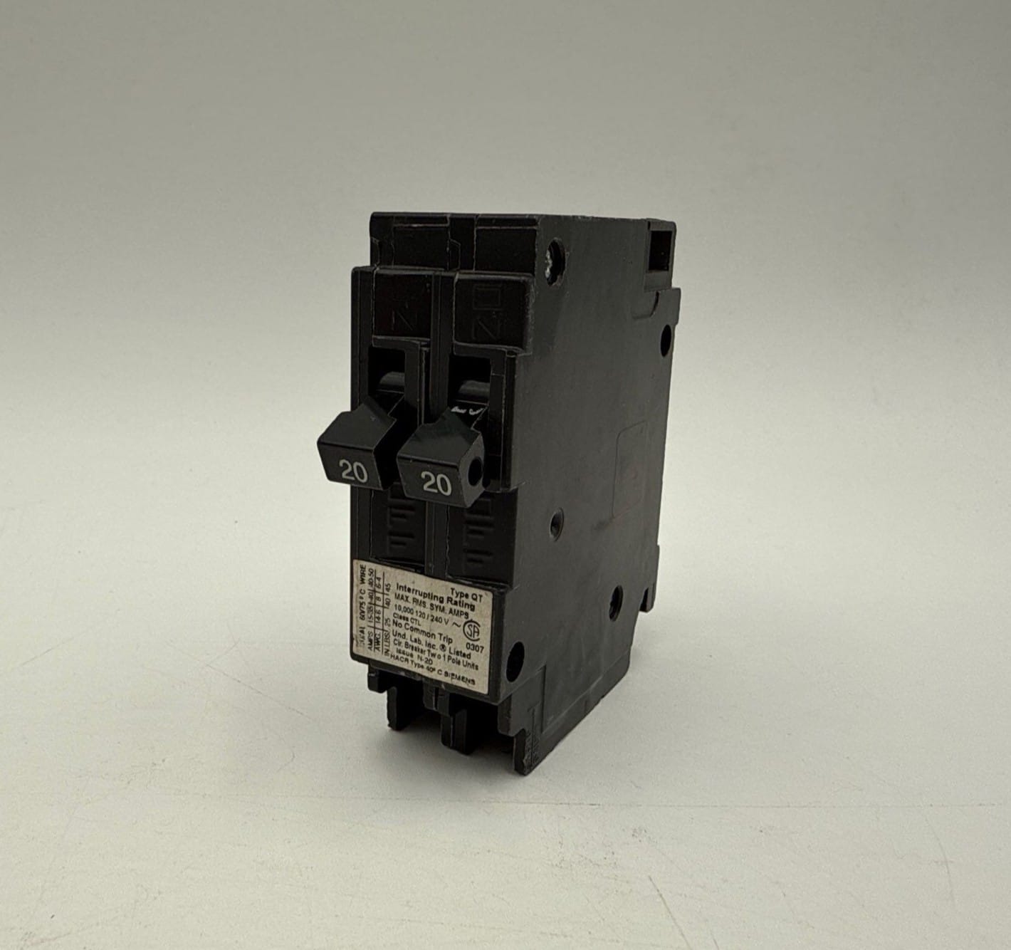 20 Amps, Siemens #Q2020, Circuit Breaker, 2-Pole, 240/120 Volts, NEW