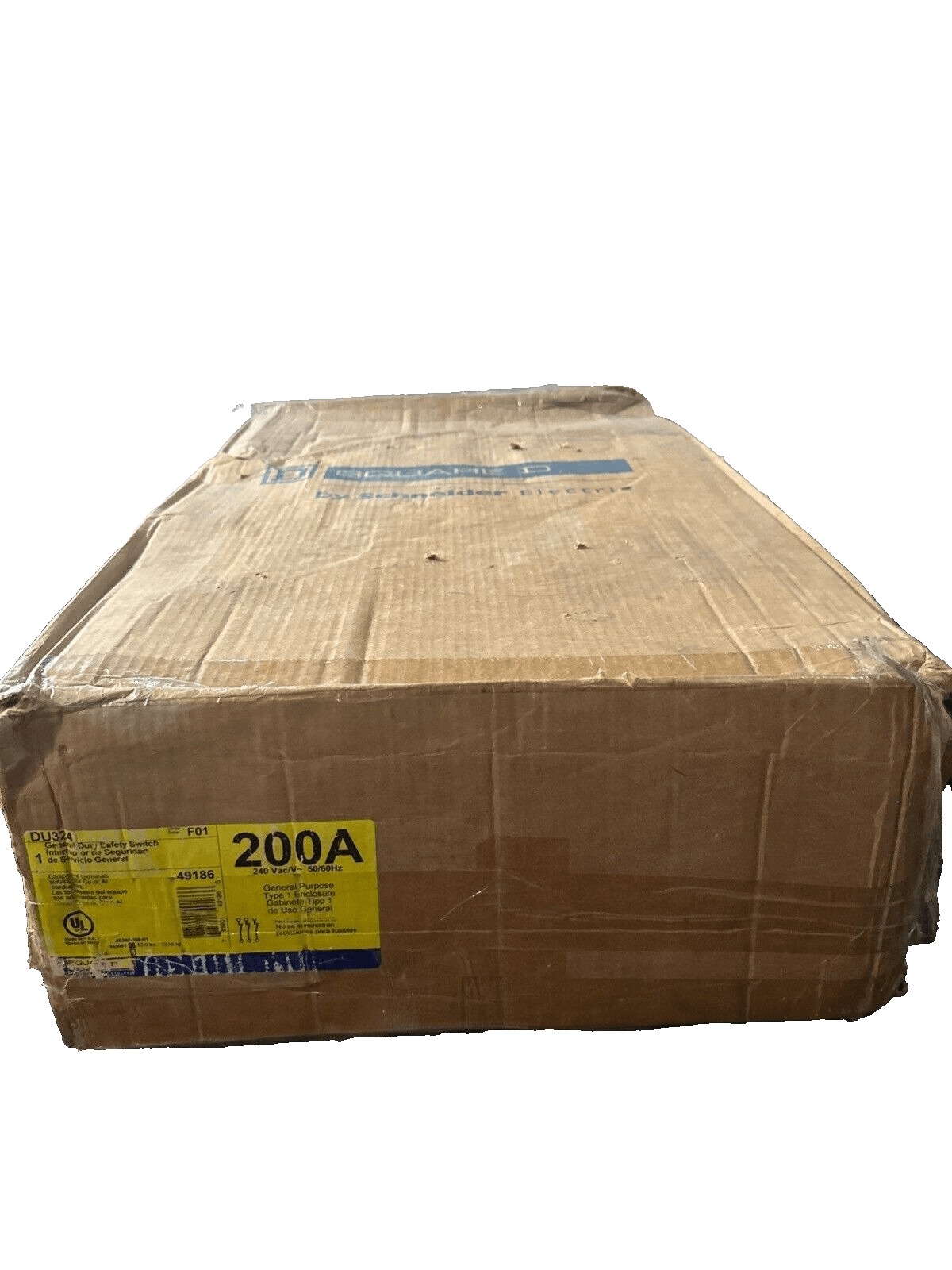 200 Amps, Square D #DU324, Circuit Breaker, 3-Pole, 240 Volts, NEW