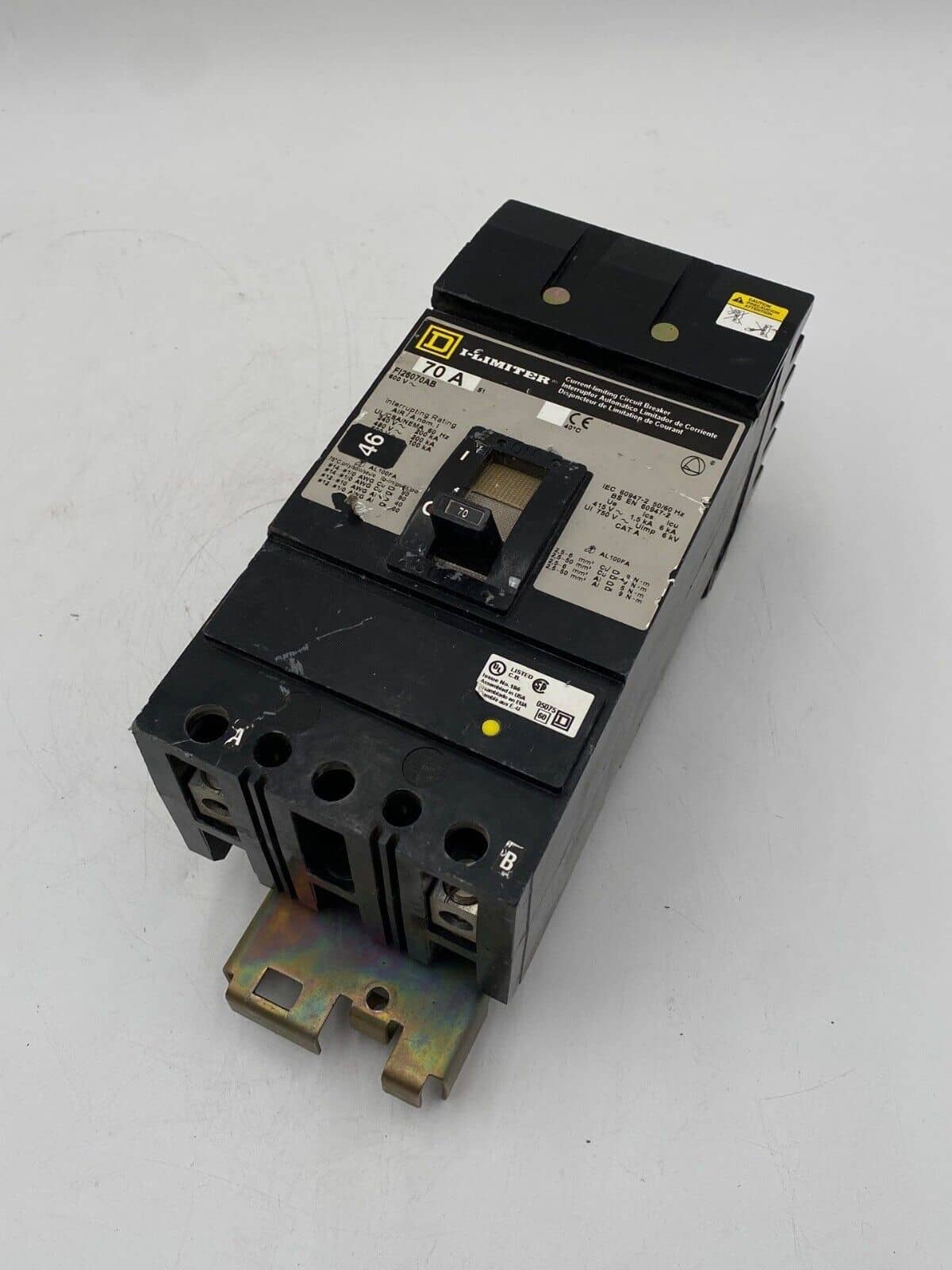 70 Amps, Square D #FI26070AB, I-Line Circuit Breaker, 2-Pole, 600 Volts