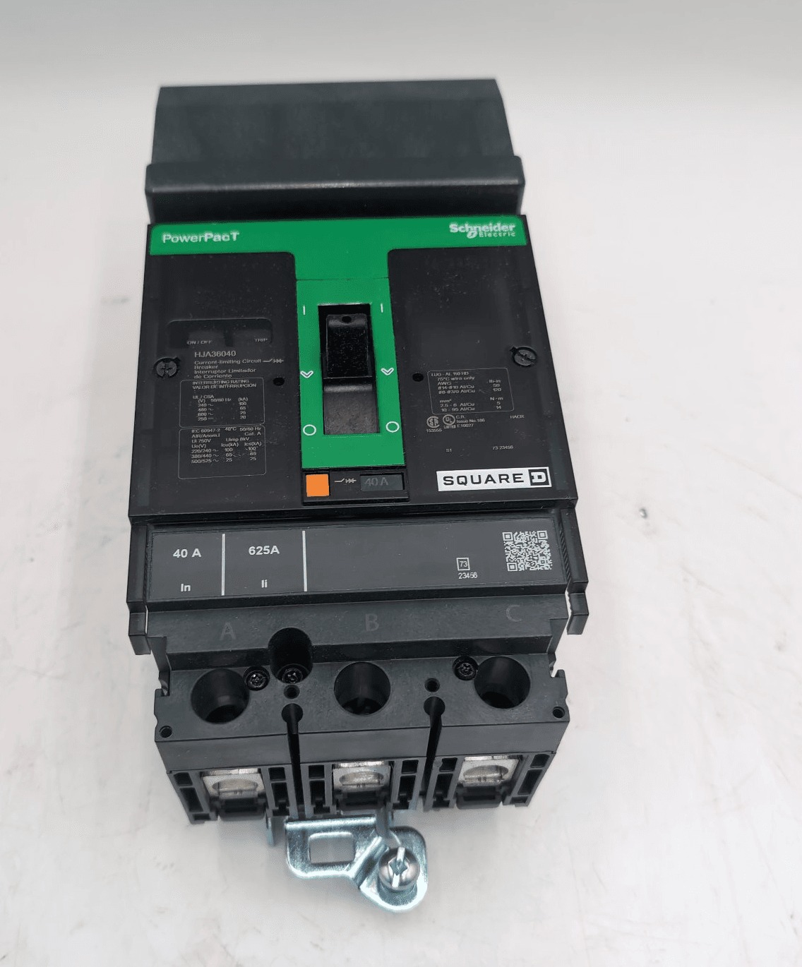 40 Amps, Square D #HJA36040, Circuit Breaker, 3-Pole, 600 Volts, NEW