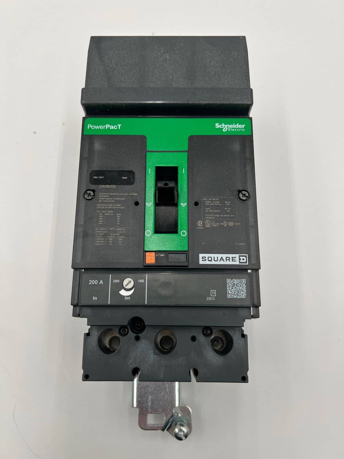 200 Amps, Square D #JJA36200, I-Line Circuit Breaker, 3-Pole, 600 Volts, Bolt-On, NEW