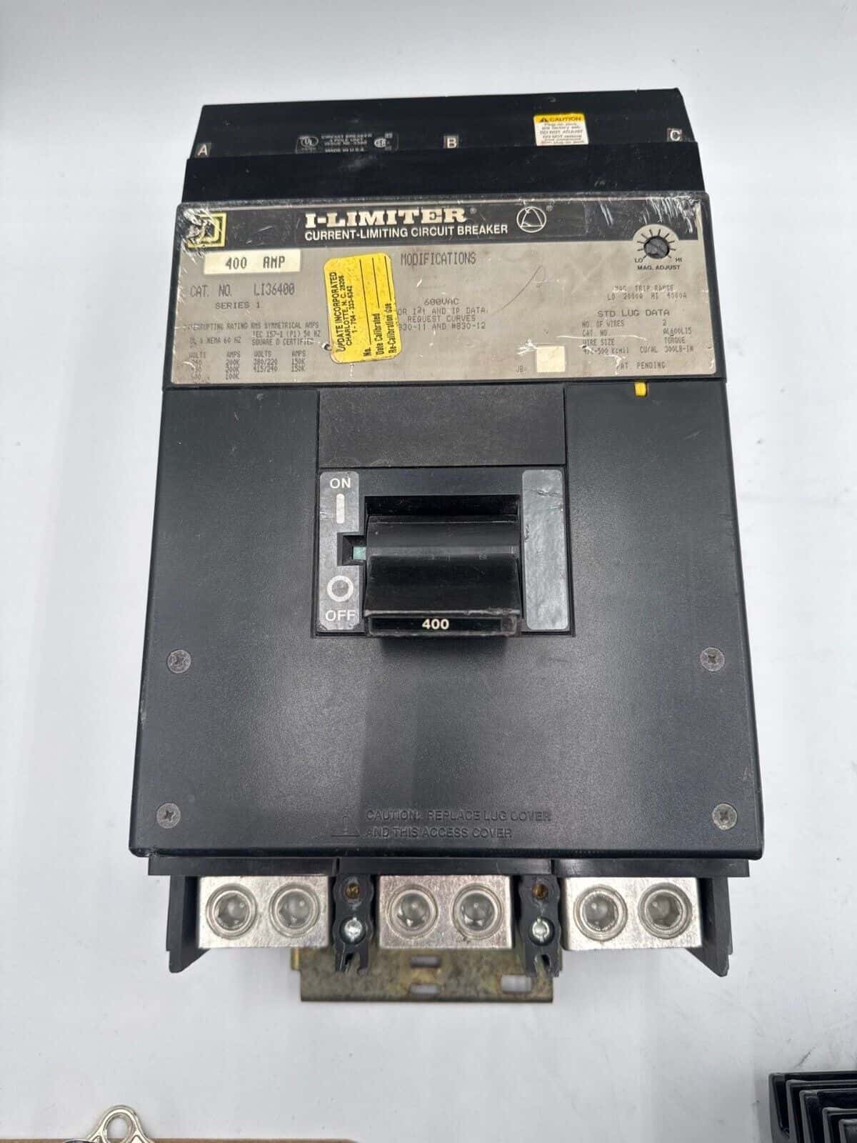 400 Amps, Square D #LI36400, I-Line Circuit Breaker, 3-Pole, 600 Volts