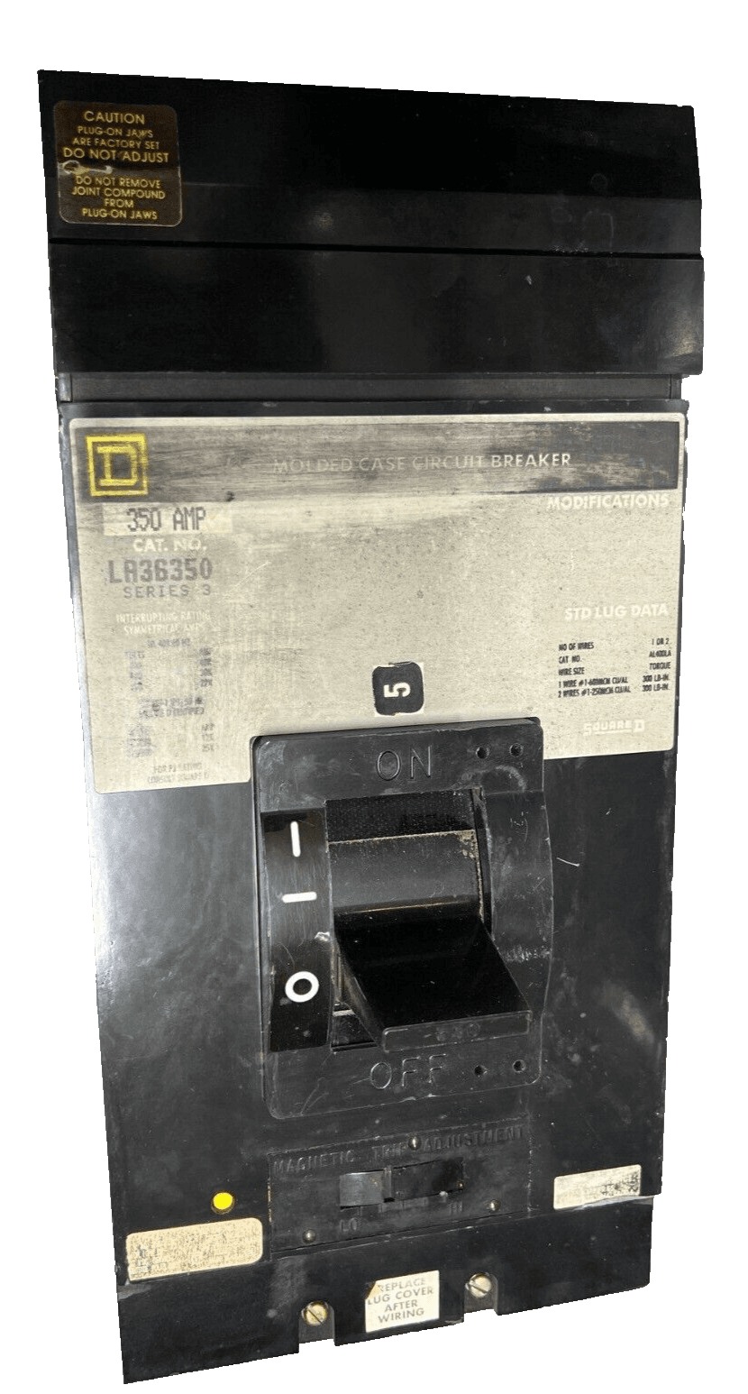 350 Amps, Square D #LA36350, I-Line Circuit Breaker, 3-Pole, 600 Volts (2 available)