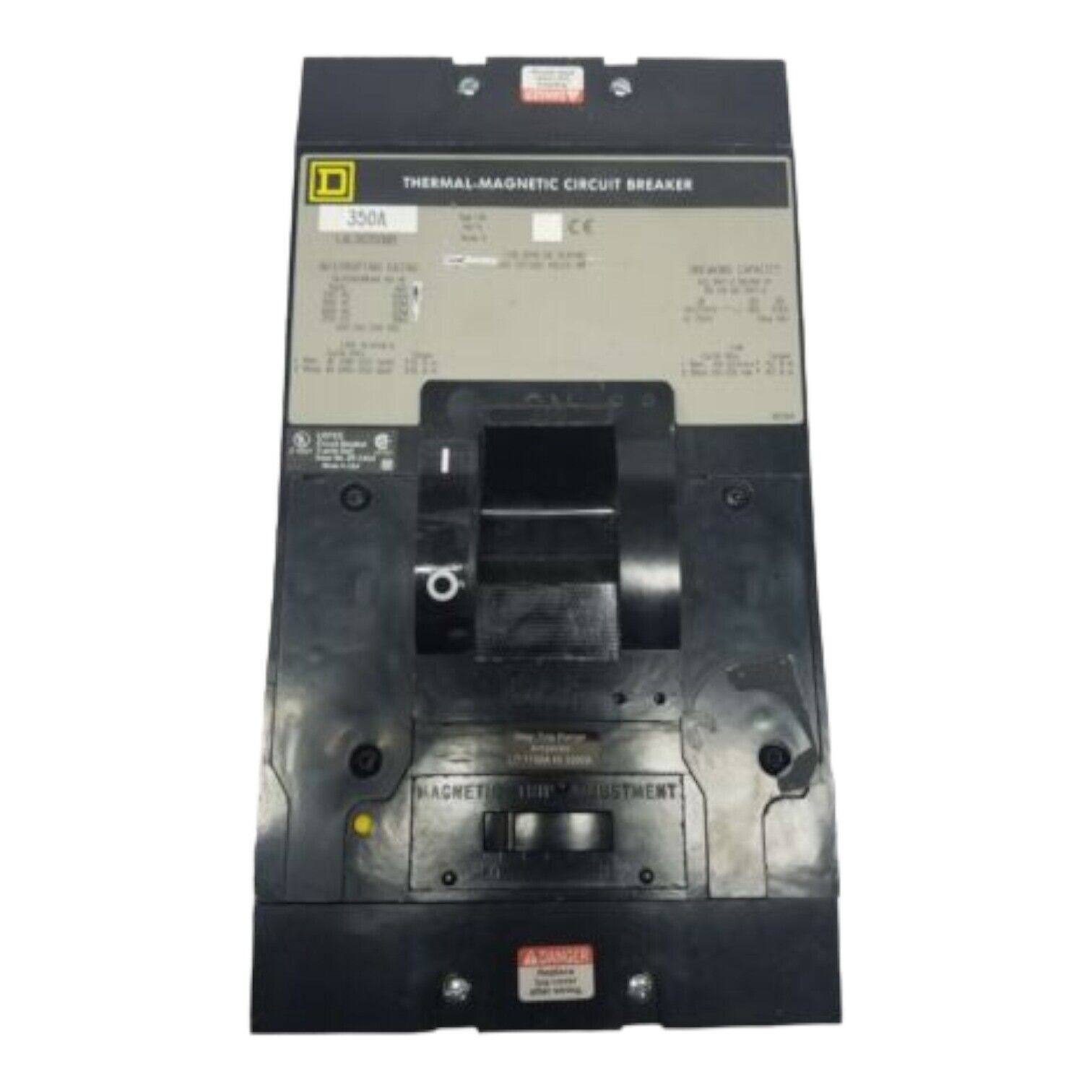 350 Amps, Square D #LAL36350MB, Circuit Breaker, 3-Pole, 600 Volts, Bolt-On