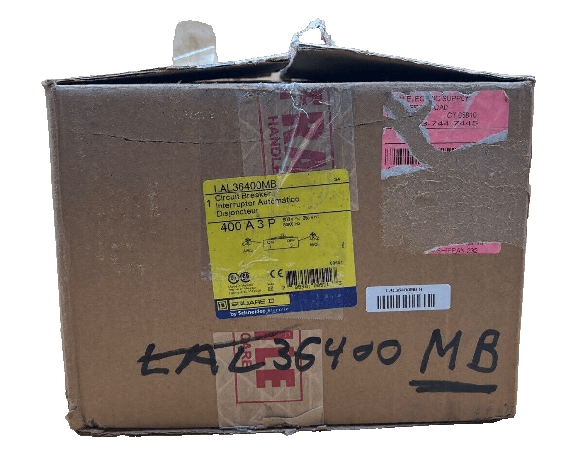 400 Amps, Square D #LAL36400MB, Circuit Breaker, 3-Pole, 480 Volts, Lug to Lug, NEW