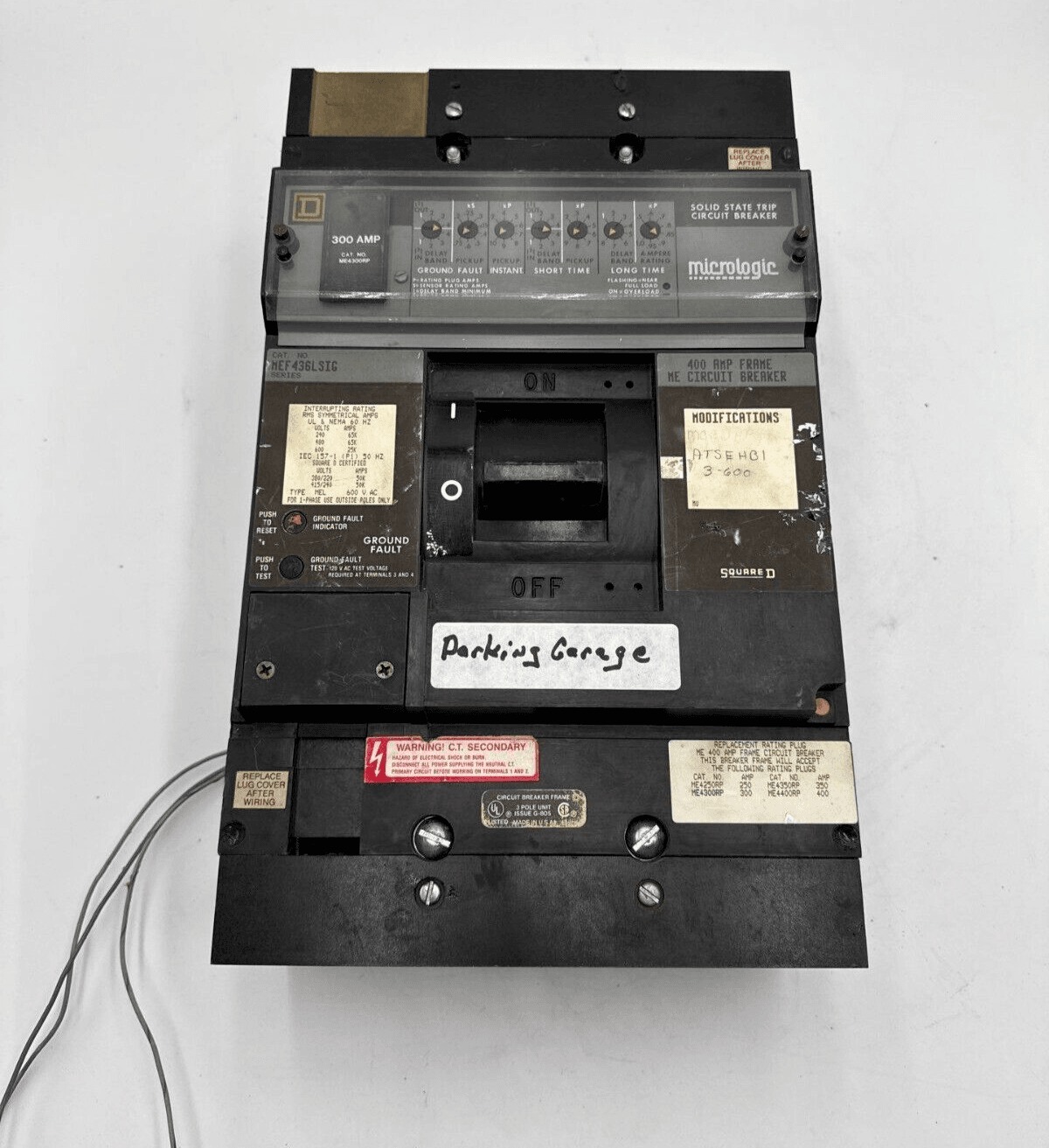300 Amps, Square D #MEF436LSIG, Circuit Breaker, 3-Pole, 600 Volts
