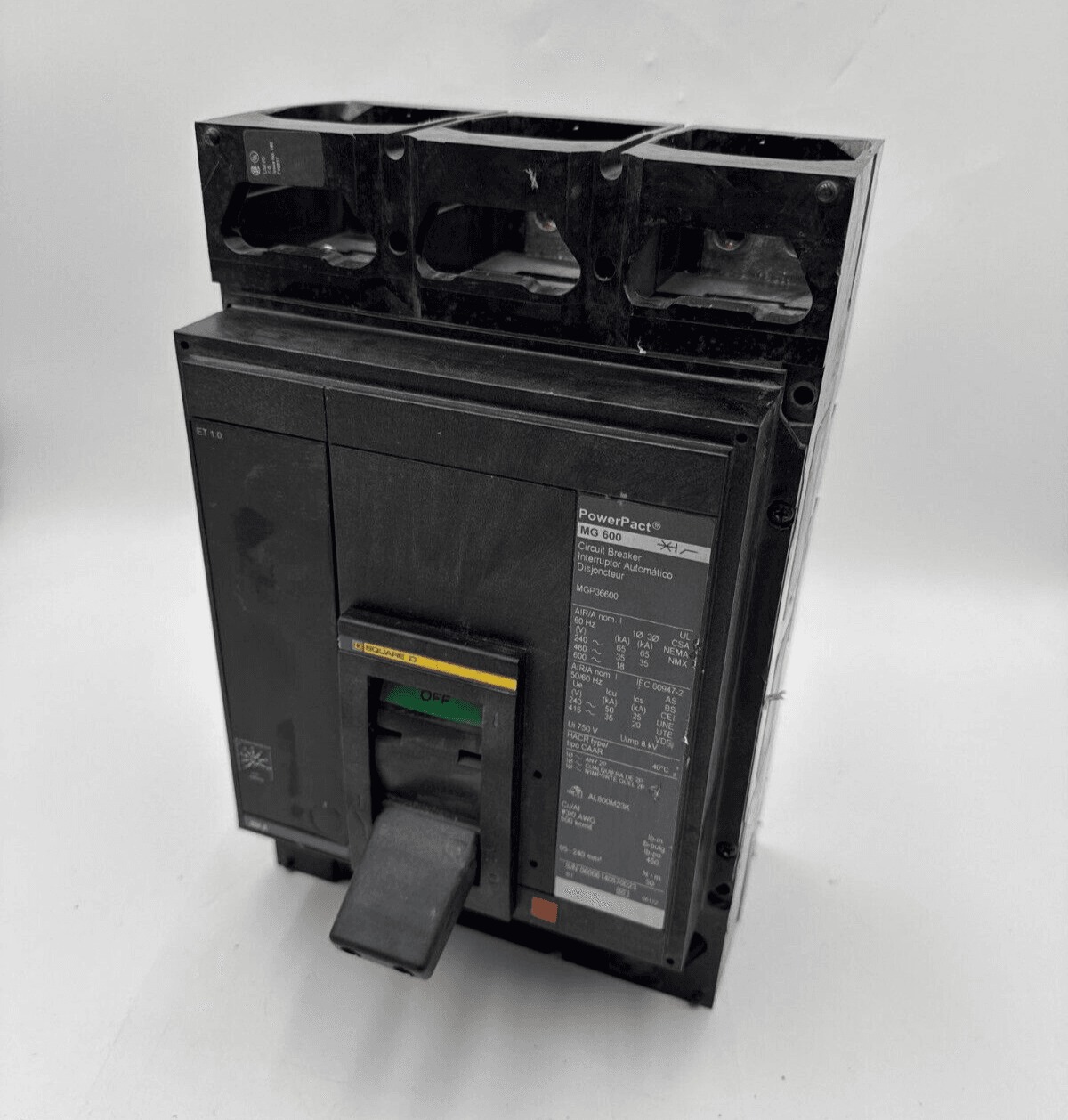 600 Amps, Square D #MGP36600, Circuit Breaker, 3-Pole, 600 Volts