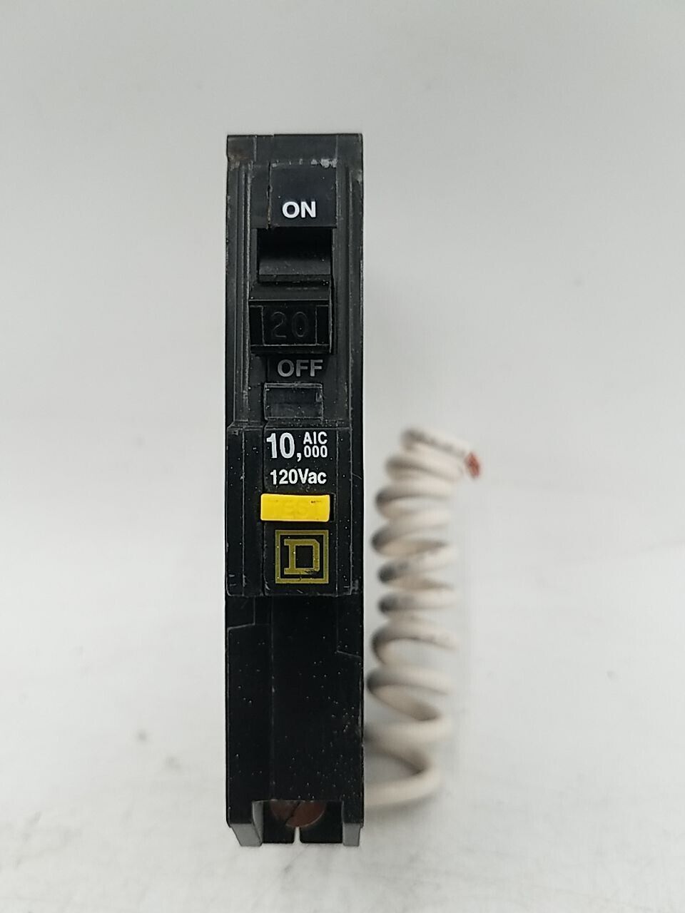 20 Amps, Square D #QOB120GFI, Circuit Breaker, 1-Pole, 120 Volts