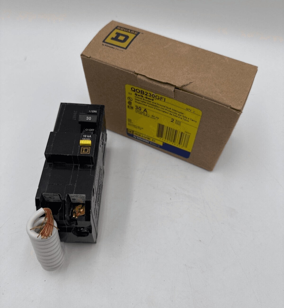 30 Amps, Square D #QOB230GFI, Circuit Breaker, 2-Pole, 240 Volts, NEW