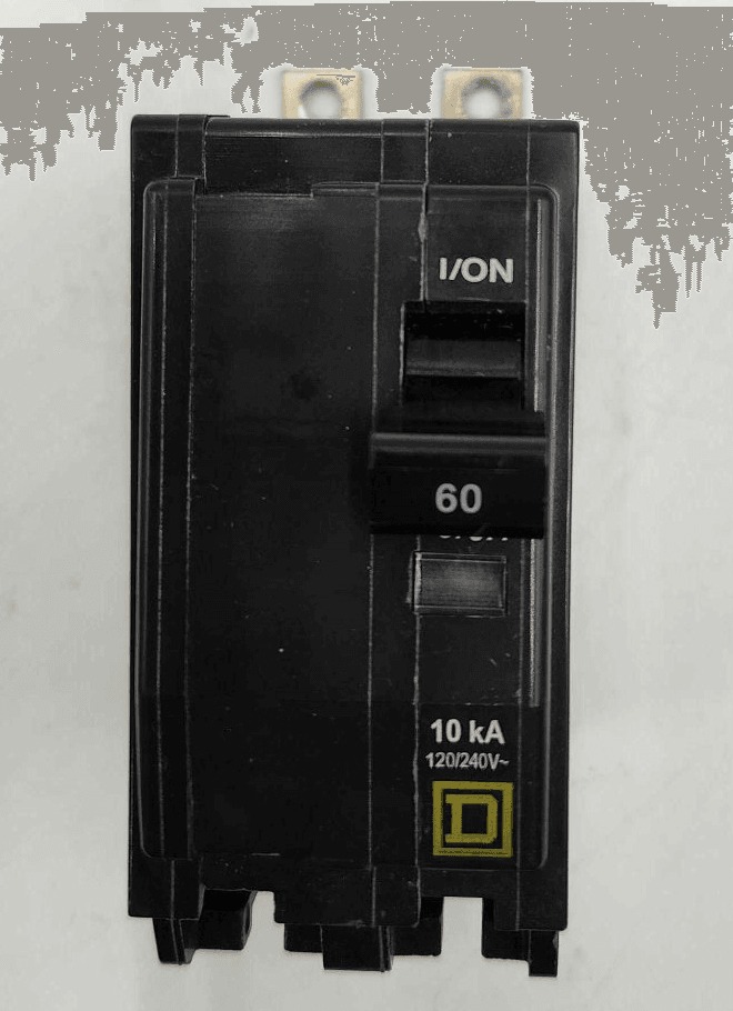 60 Amps, Square D #QOB260, Circuit Breaker, 2-Pole, 240 Volts, 10kA