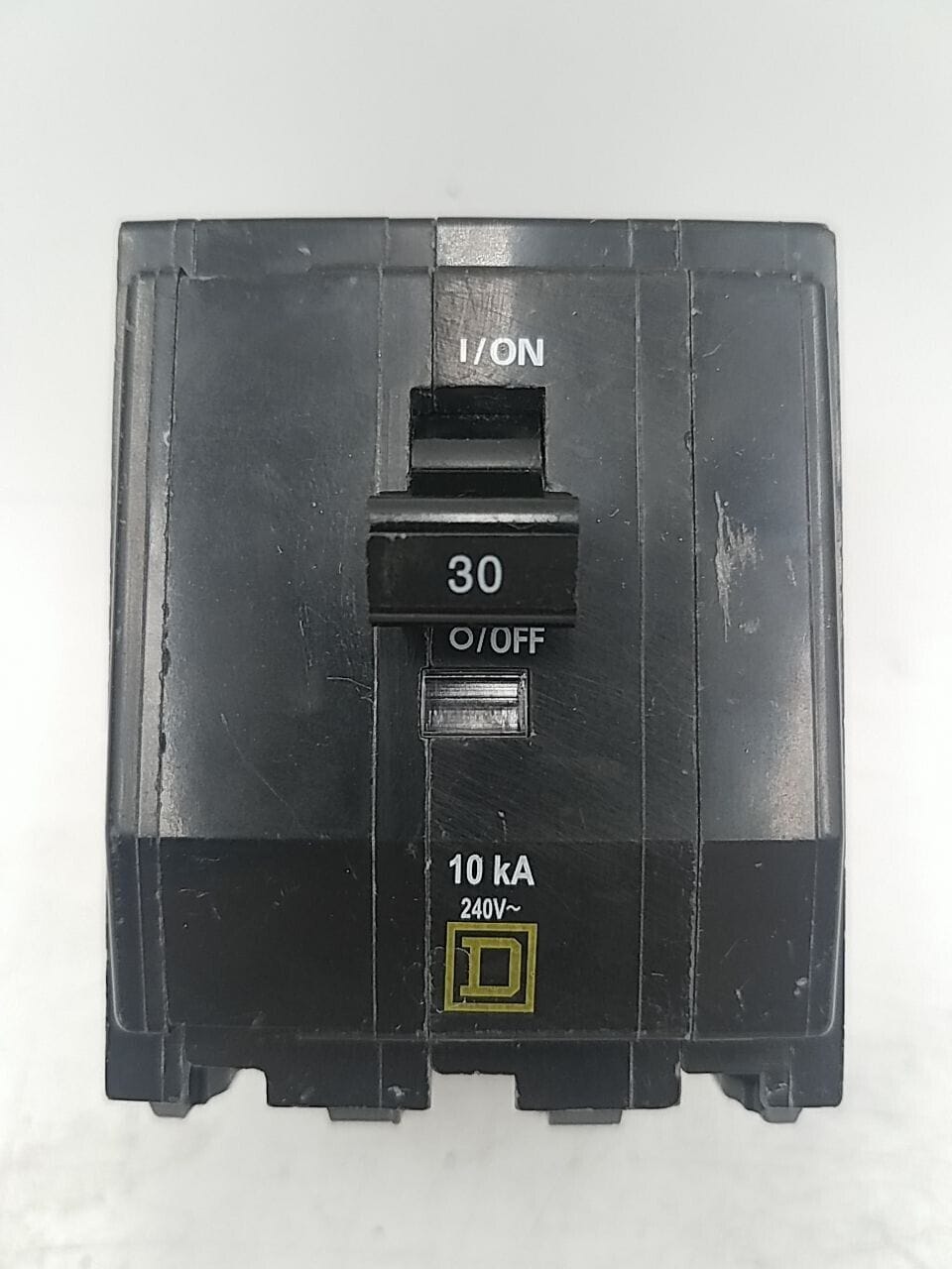 30 Amps, Square D #QOB330, Circuit Breaker, 3-Pole, 240 Volts, 10kA, Bolt-On