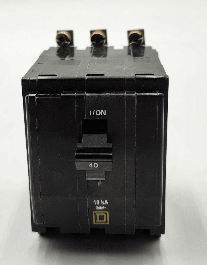 40 Amps, Square D #QOB340, Circuit Breaker, 3-Pole, 240 Volts, 10kA