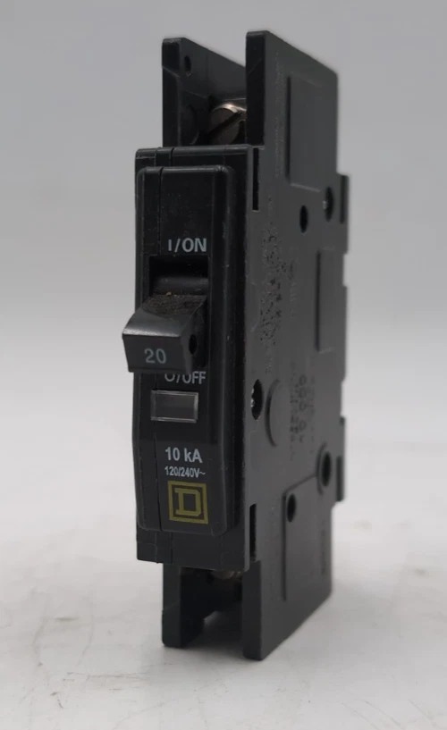 20 Amps, Square D #QOU120, Miniature Circuit Breaker, 1-Pole, 240 Volts, 10kA, NEW