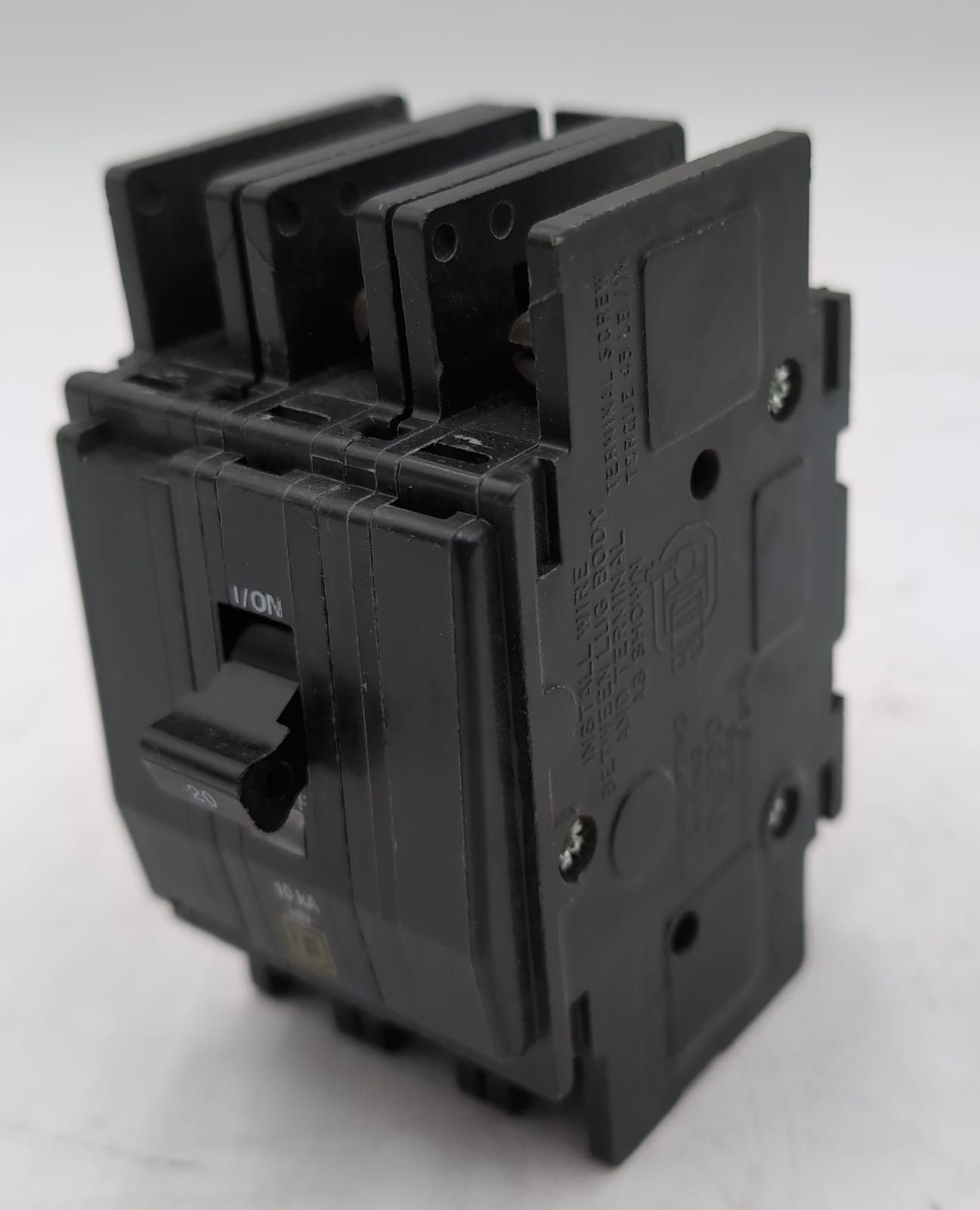 20 Amps, Square D #QOU320, Miniature Circuit Breaker, 3-Pole, 240/120 Volts, 10kA, Bolt-On, NEW