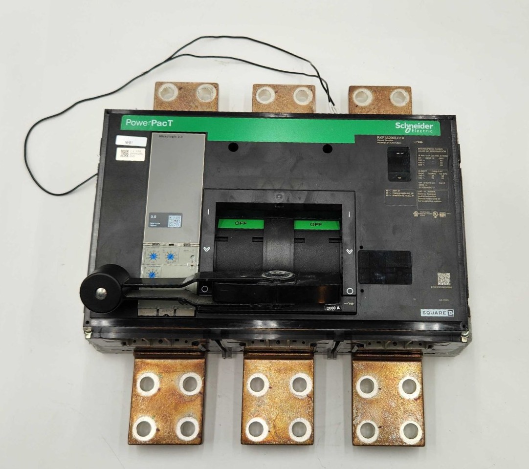 2000 Amps, Square D #RKF36200U31A, Circuit Breaker, 3-Pole, 600 Volts, Micrologic 3.0T