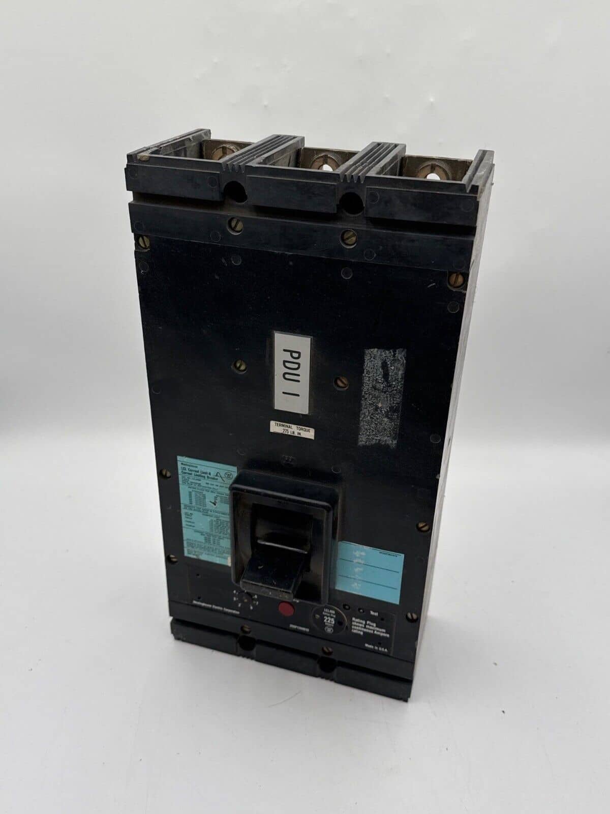 225 Amps, Westinghouse #LCL3225, Circuit Breaker, 3-Pole, 600 Volts