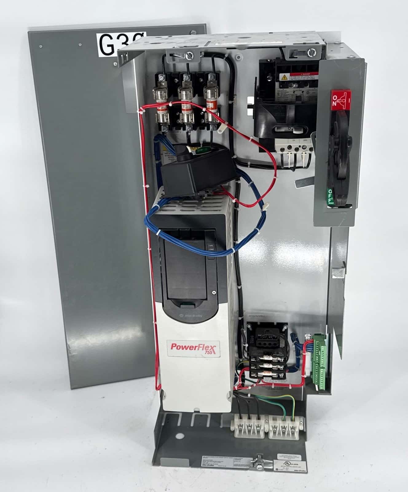 Allen-Bradley #2100, 32", 15 Amp, Combo MCC Bucket, 3 HP, Powerflex 755 AC Drive