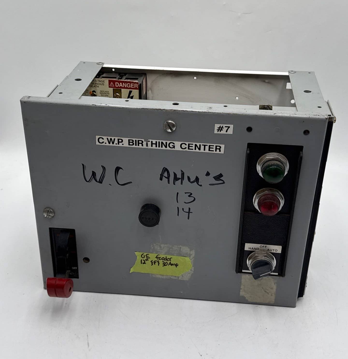 General Electric #8000, 12", 30 Amp, MCC Bucket Fused Feeder Motor Control