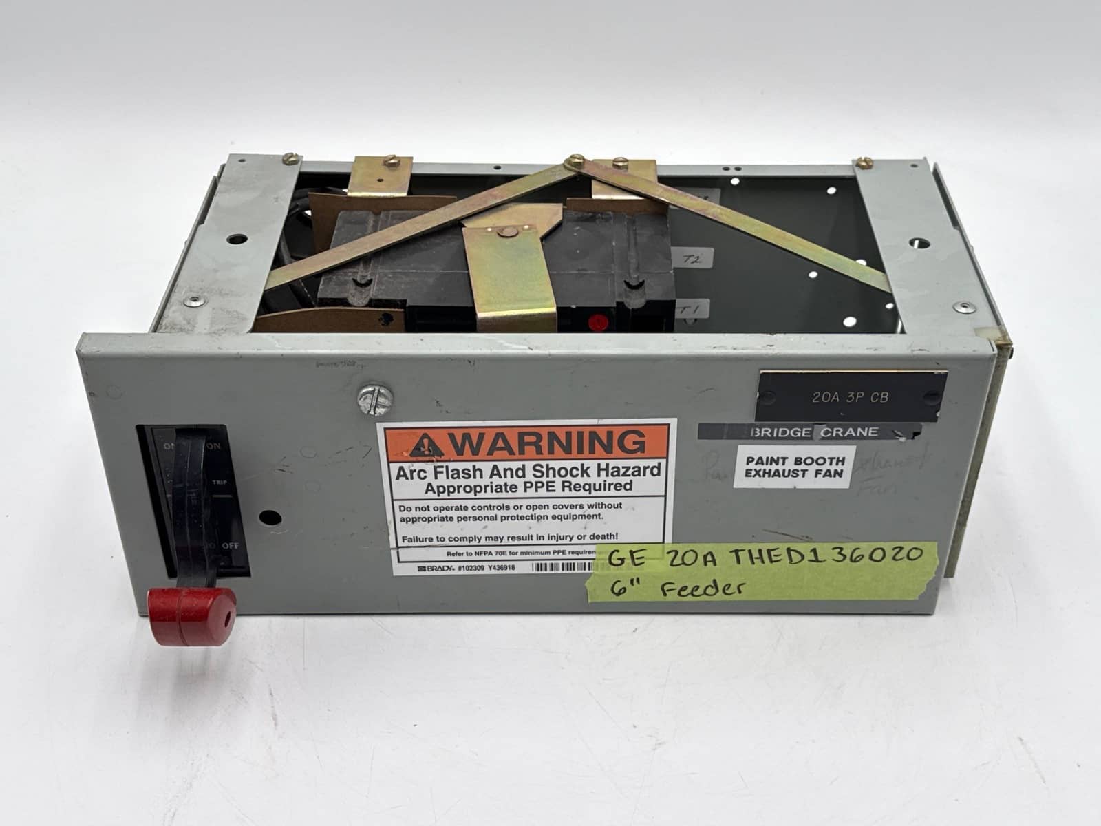 General Electric #8000, 6", 20 Amp, MCC Feeder Bucket, Breaker THED136020