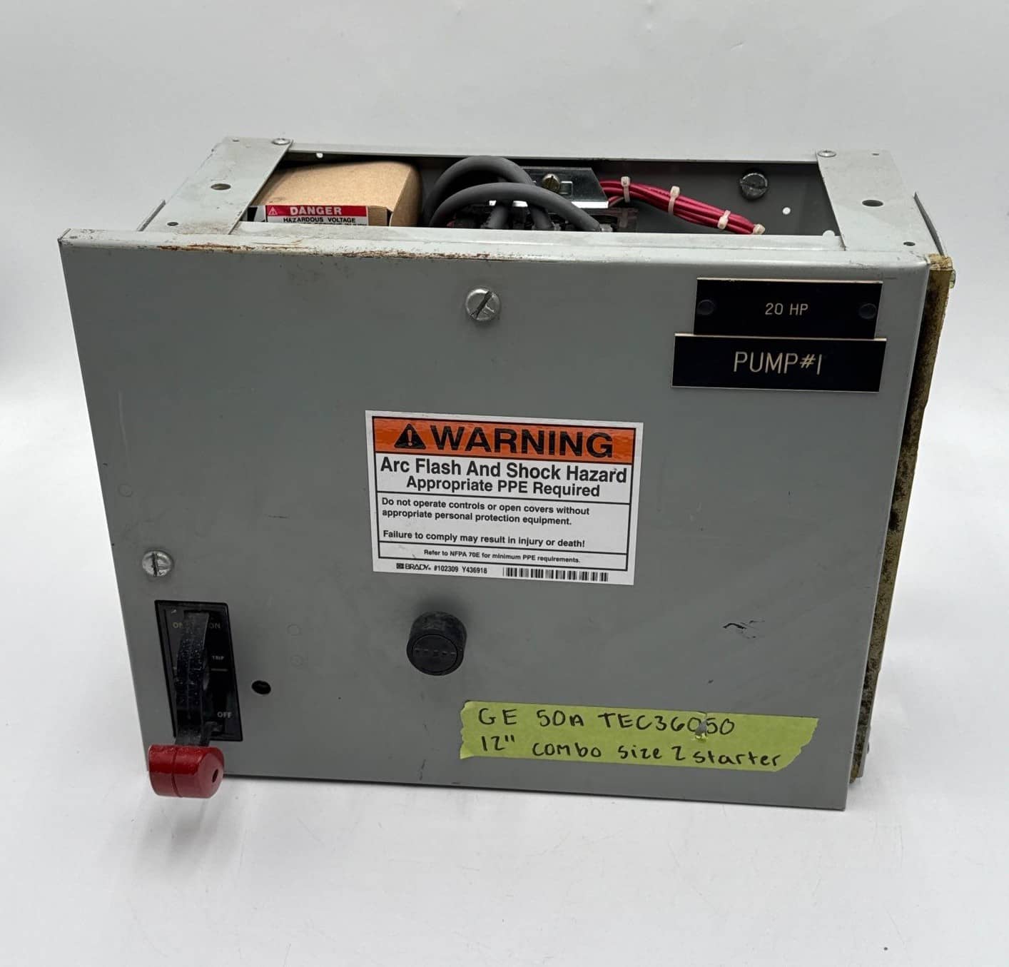 General Electric #8000, 12", 50 Amp, Combo MCC Bucket Starter Size 2 Breaker TEC36050