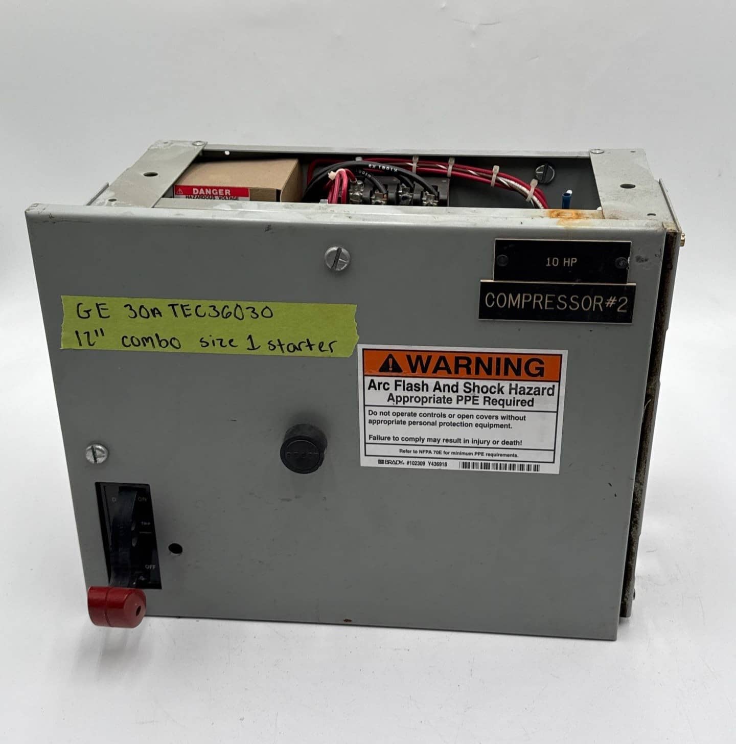 General Electric #8000, 12", 30 Amp, Combo MCC Bucket Size 1 Starter TEC36030 Breaker (2 available)