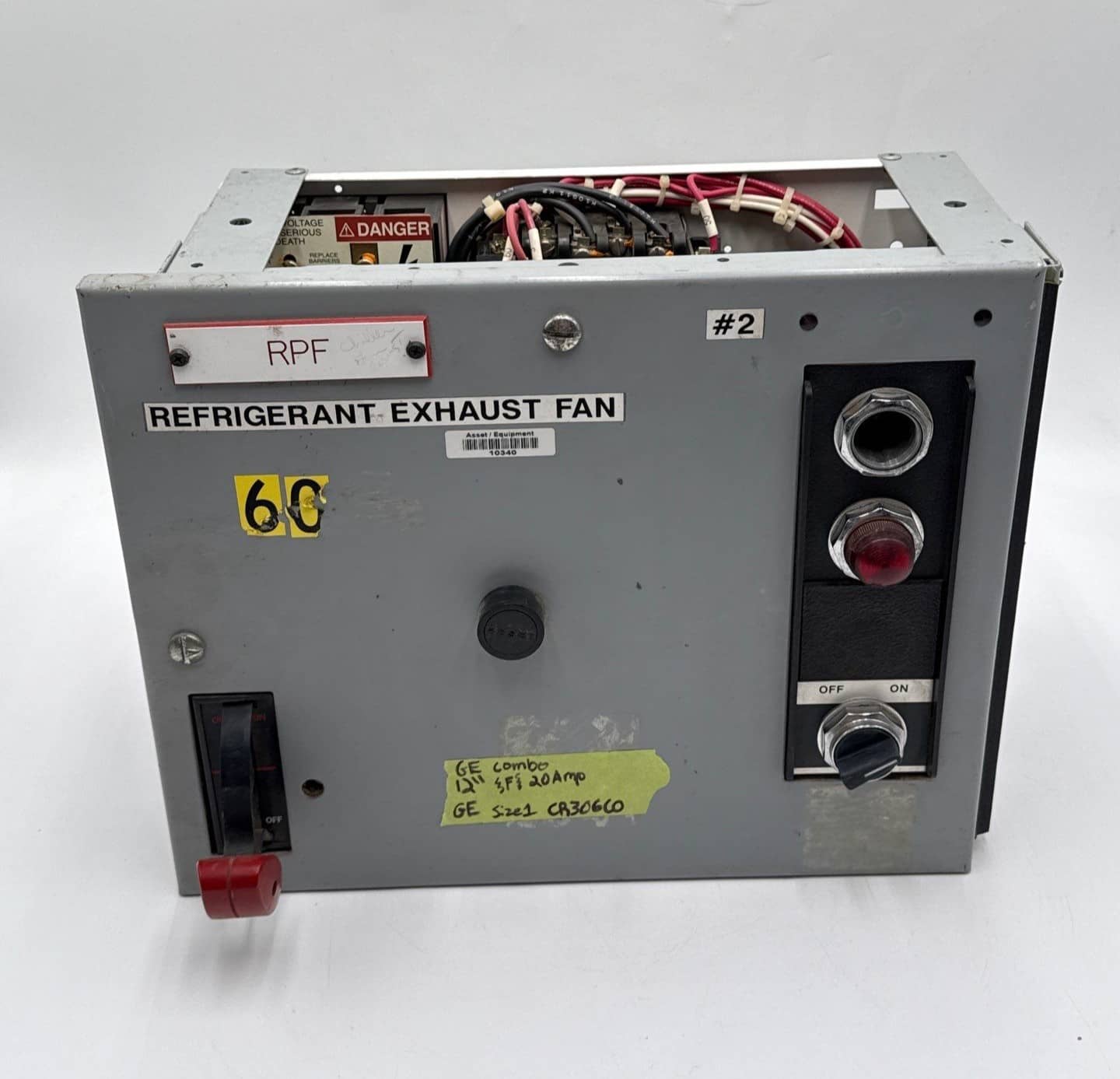 General Electric #8000, 12", 20 Amp, Combo MCC Bucket Size 1 Starter CR306C0 Fused