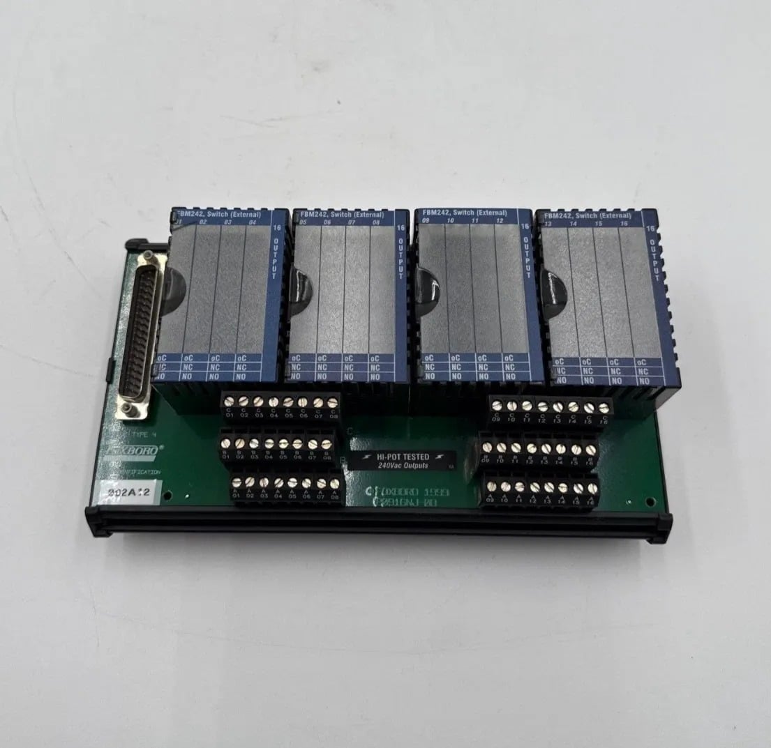 Foxboro #FBM242, P0916NG Compression Terminal 2 Tier Relay Discrete Output