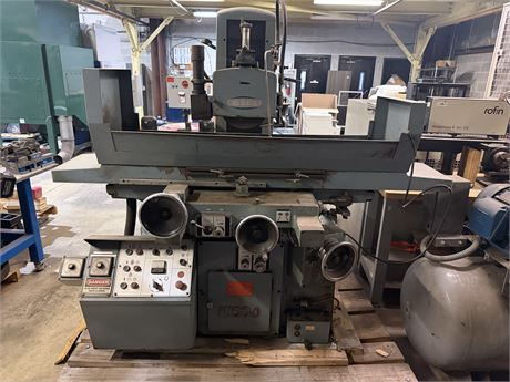 12" x 24" Nicco #NSG-6H, surface grinder, 27" X, 13" Y, 990 lb. table load, fine pole magnetic chuck, coolant