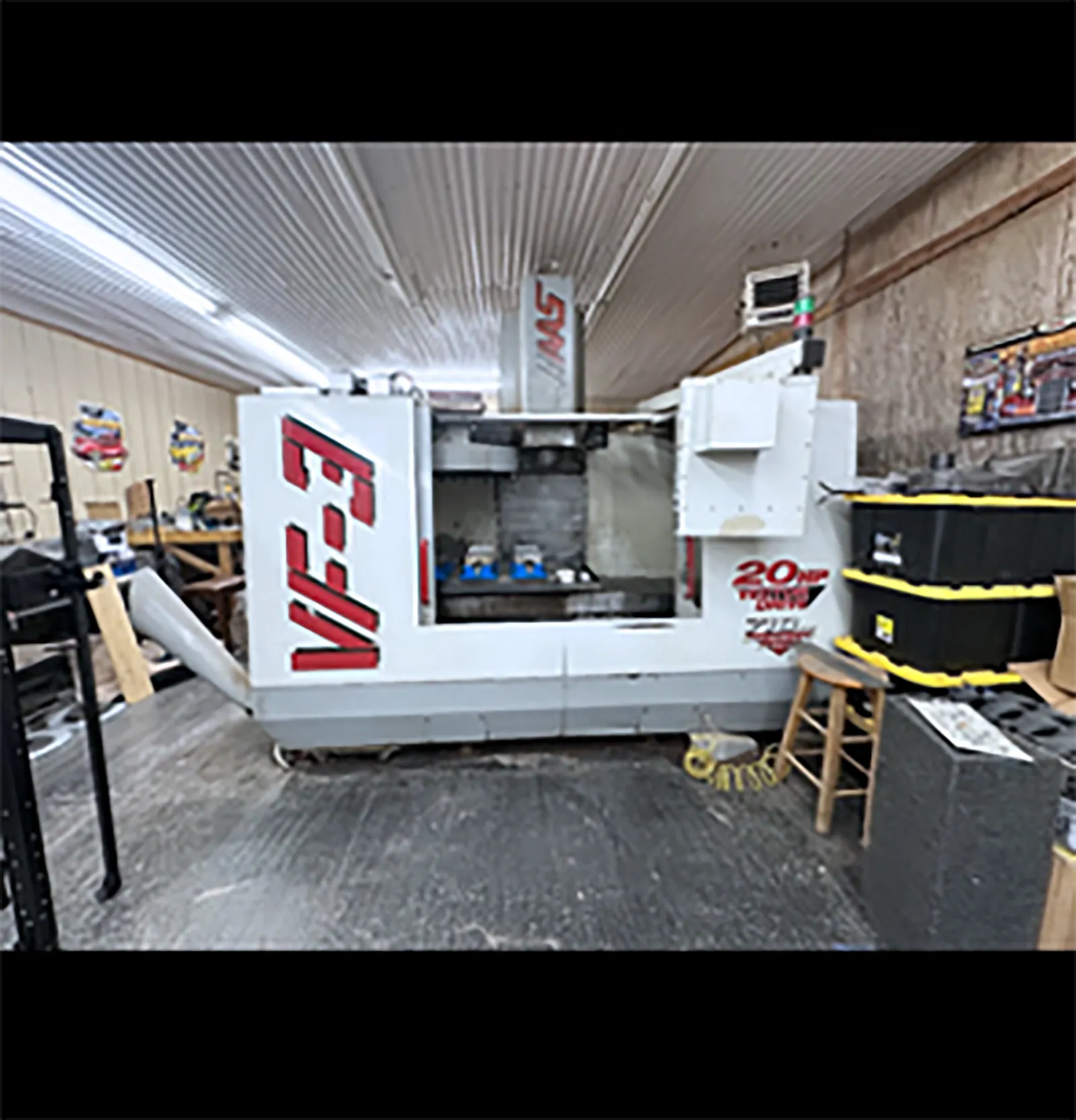 Haas #VF-3, CNC vertical machining center, 40" X, 20" Y, 25" Z, 20 HP vector drive, CAT 40, 208/230 V.
