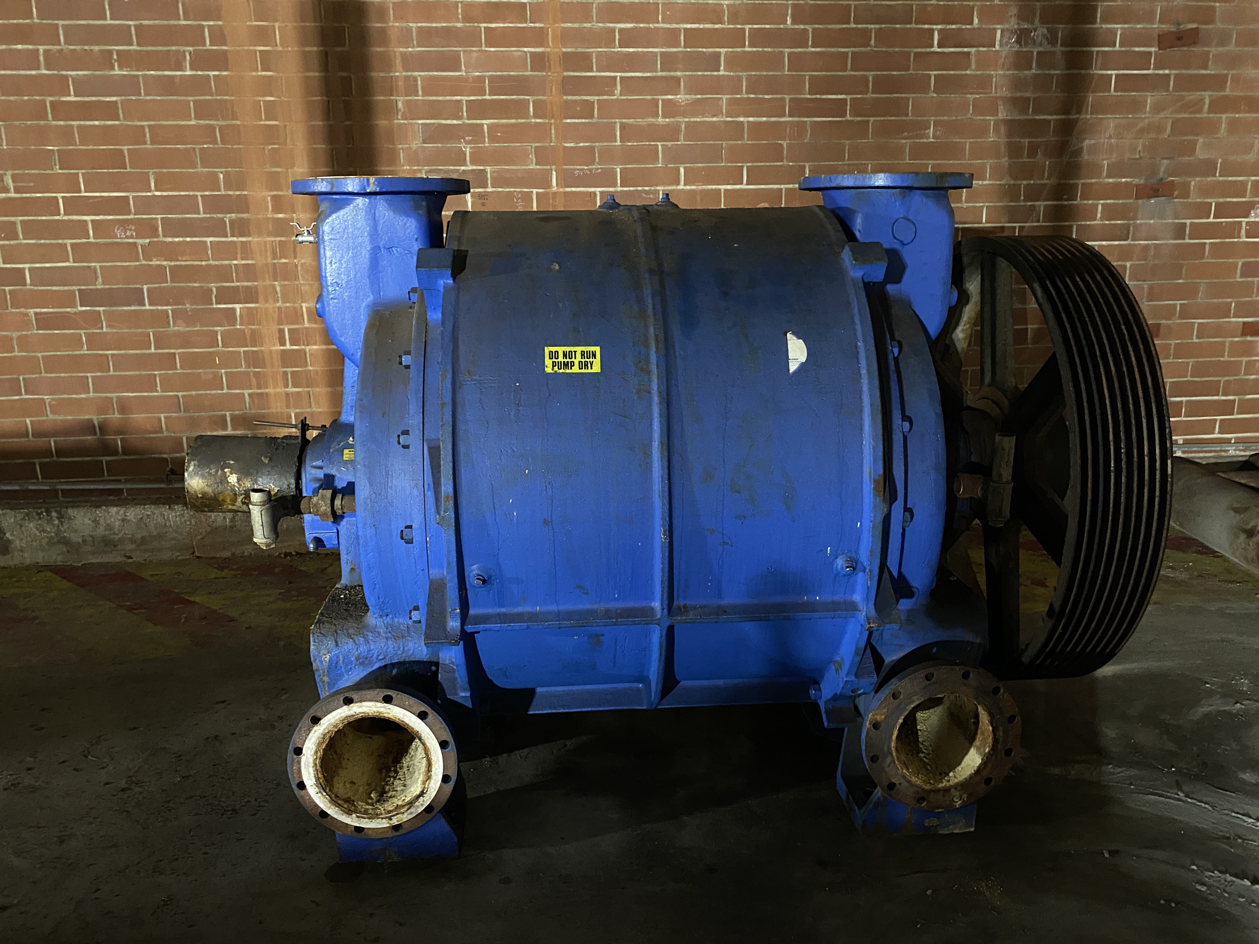 6000 CFM @ 24" Hg, Nash #CL-6002, Cast Iron Liquid Ring Vacuum Pump, single stage, 10-12" ports, 14,000 lb.