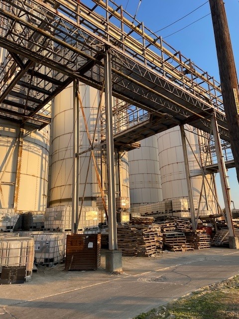 24,330 pies cúb. Peabody TecTank, silos de acero al carbón atornillados, 26' diám. x 64' A, flujo