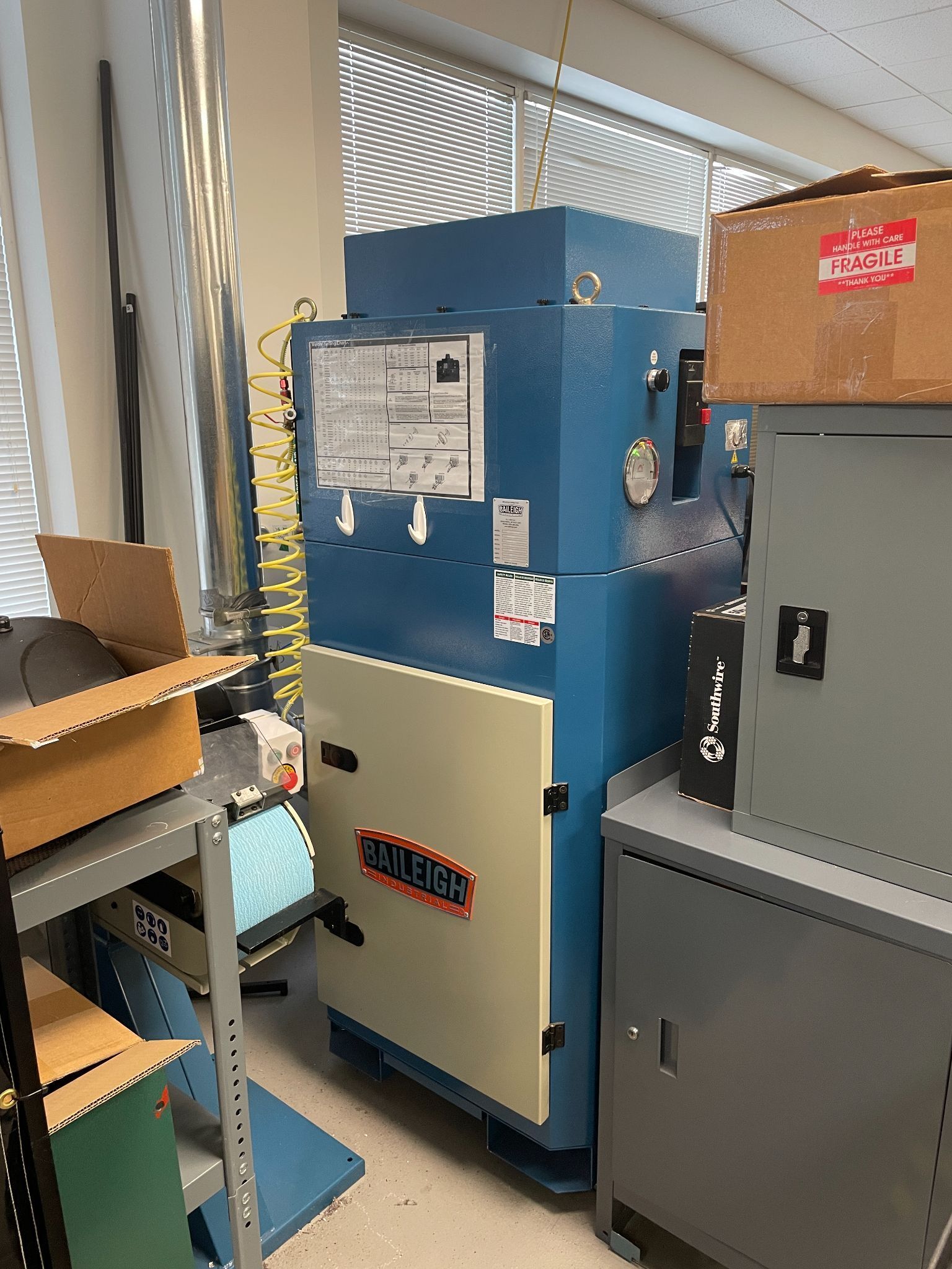 1100 cfm Baileigh #MDC-1200-HD, Dust Collector, 15" x 26" filter, 1.5 HP, 110 V., 1 phase, 2020