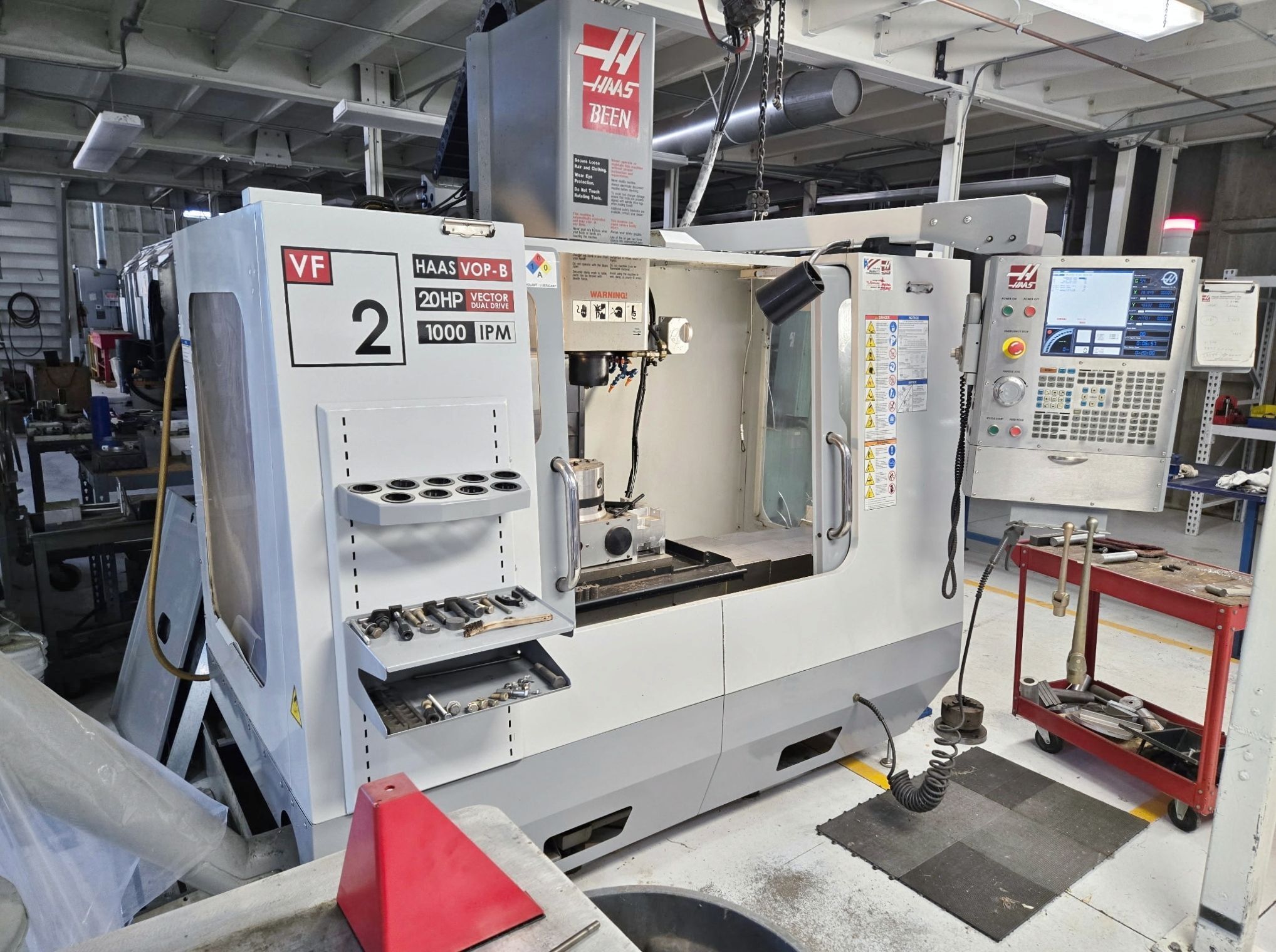 Haas #VF-2, vertical machining center, 30" X, 16" Y, 20" Z, 36" x 14" table, 7500 RPM, 20 HP, CAT 40, 20