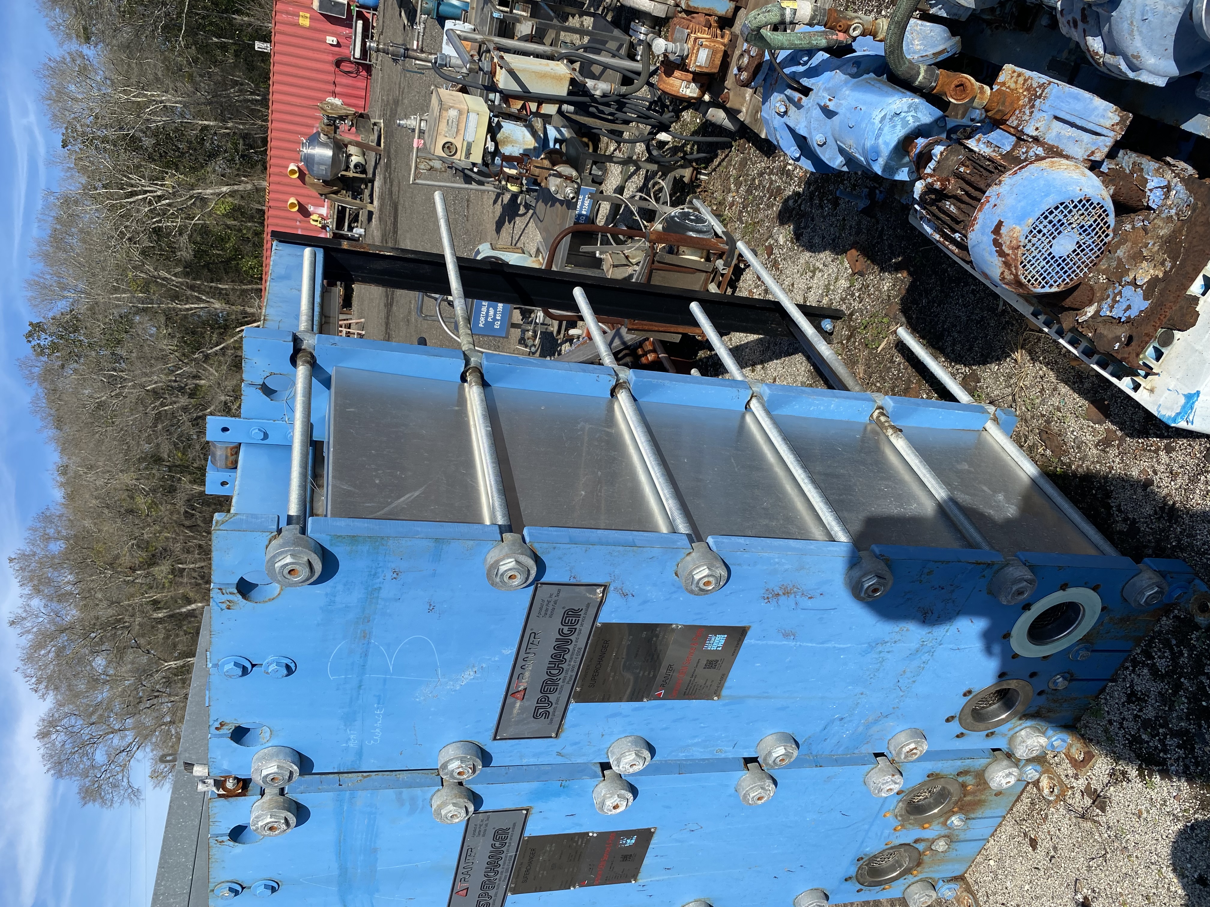 563 sq.ft., Tranter Superchanger #GXD-042-L-5-NR-121, Stainless Steel Plate Heat Exchanger, (121) plates, 150