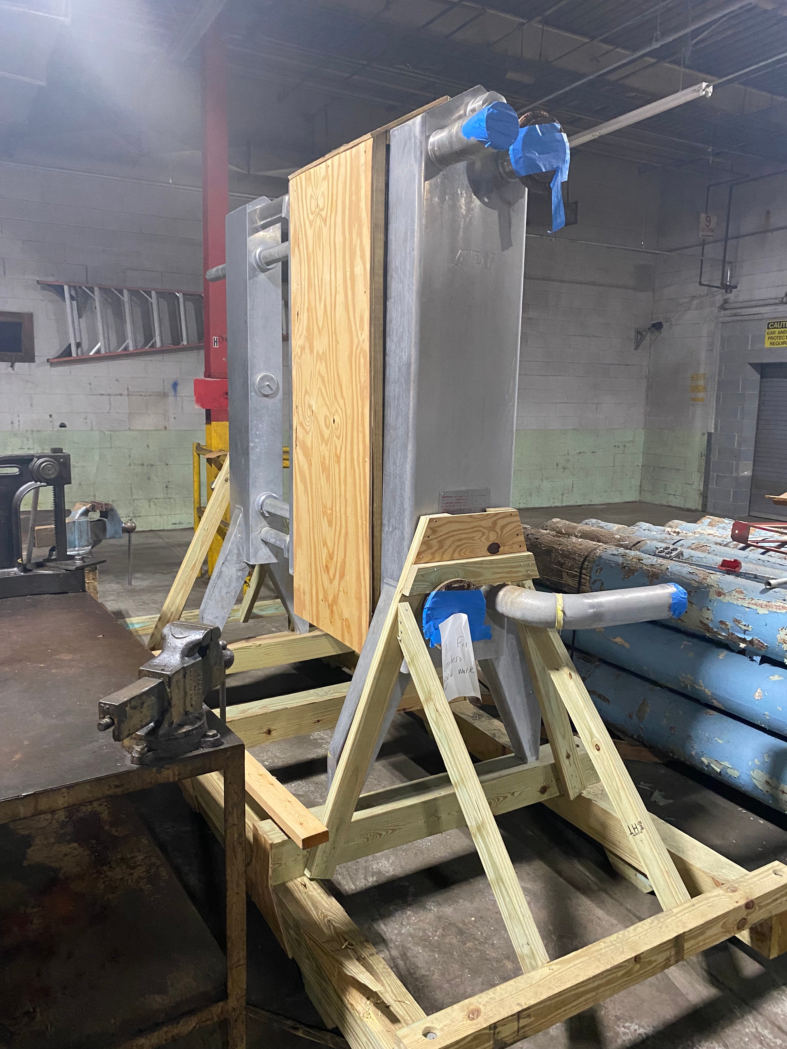 APV, Stainless Steel Plate Heat Exchanger, 16" x 24" plate bundle, 118" L x 24" width x 90" H (2 available)