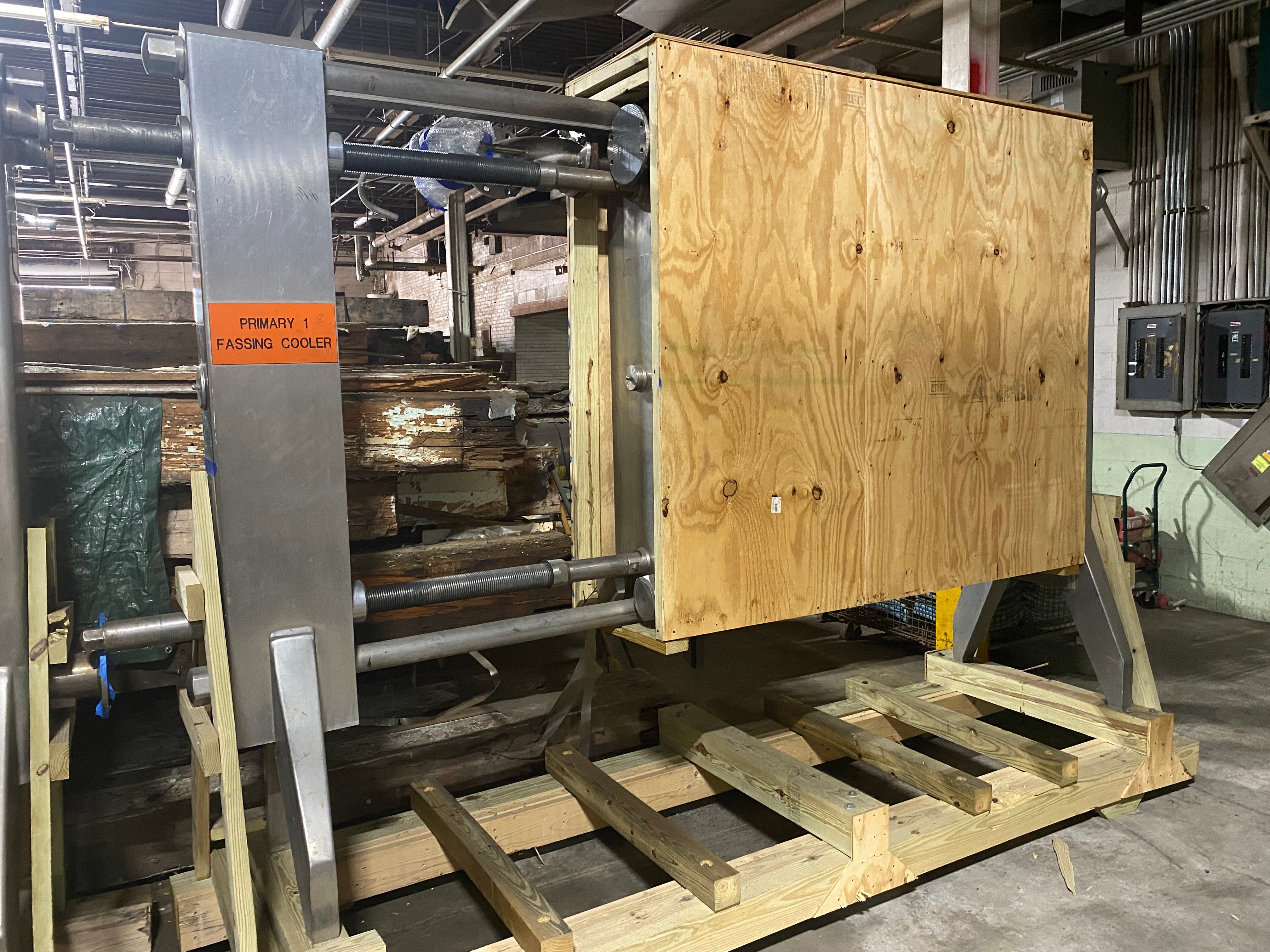 APV, Stainless Steel Plate Heat Exchanger, 16" x 80" plate bundle, 160" L x 34" width x 90" H