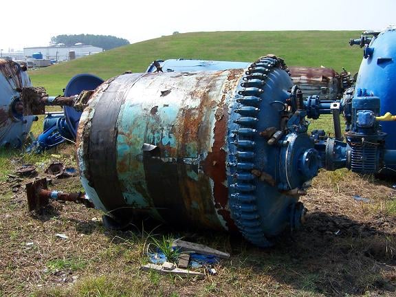 Tanque de almacenamiento vertical con recubrimiento de vidrio Pfaudler de 750 galones, 54" de diám. x
