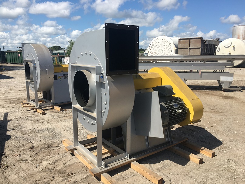 10464 cfm, Twin City, Size 921, Carbon Steel Blower, type RBA-SW, 2.3" SP, 1780 RPM, 50 HP Teco, 200-400 V.