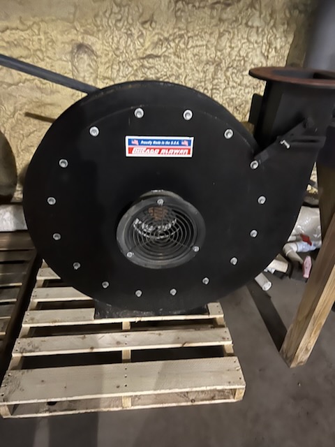 Chicago Blower, Design 53, Size K4 Blower, 8" outlet, 25 HP, 3520 RPM, 230-460 V. (2 available)