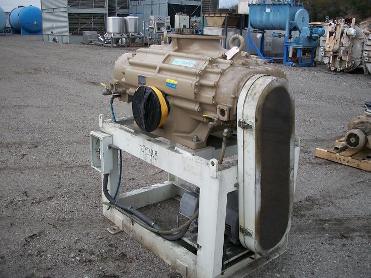 ULVAC #PMB-060B, Mechanical Booster Vacuum Pump, 6200 m3/hr, oil free, 18.5 kW, water cooled, 2530 lb. (3