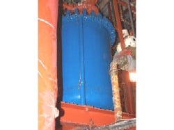 100 gallon Pfaudler #VR30-100-25, Glass Lined Vacuum Receiver, 30" diameter x 65.5" deep, 25/FV psi @ 450°F
