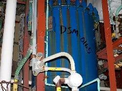 100 gallon Pfaudler, Glass Lined Vacuum Receiver, Vertical, #5015 glass, 30" diameter x 41.25" deep, 25/FV