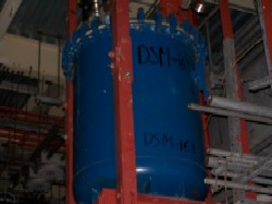 100 gallon Pfaudler, Glass Lined Vacuum Receiver, Vertical, #5015 glass, 30" diameter x 41.25" deep, 25/FV