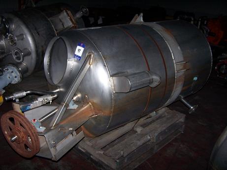 Tanque vertical de 300 galones de acero inoxidable 304, de 38" de diámetro x 60" de profundidad, parte