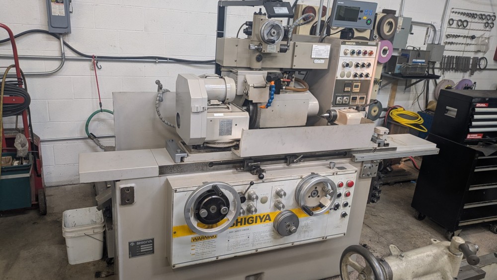 8" x 19.7" Shigiya #GU-20/50A, universal ID/OD cylindrical grinder, 12"-14" x 1"-2" x 5" wheel, automatic