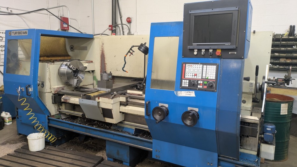 Toolmex #TUR-560MN, teach-in CNC lathe, Fagor control, 22-1/16" swing x 78-3/4" centers, 11-13/16" over cross