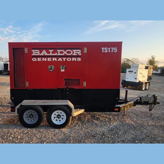 140 KW Baldor #TS175T, Portable Diesel Generator Set, John Deere Tier 3 engine, 480/208/240/120 Volts, 1800