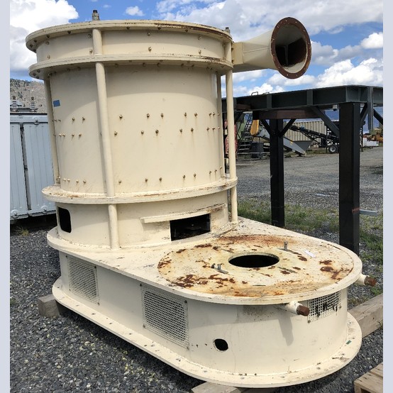 Septu #V-206, Micronizer, 60" diameter 6-stage rotor, 3" max. feed, 3" x 4" shoe table, 300 HP Siemens motor